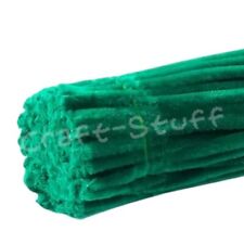 GREEN  Chenille Craft Stems Pipe Cleaners for Crafts  30cm x 6mm 10 - 500 Stems