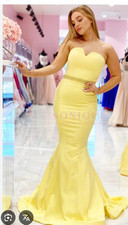 Yellow Pia Michi Prom Dress