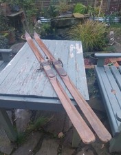 Antique French Wooden "Almonte" Skis