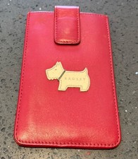 Radley Red Leather Phone Case