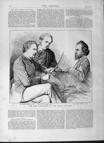 Original old antique print - old,