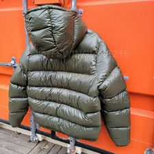 ZARA 100% FEATHER FILL Down PUFFER JACKET Winter Coat Shiny Green L - NWT