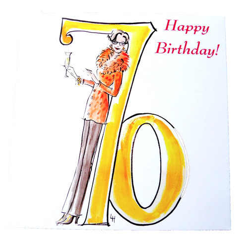 Birthday card glamorous - birthday,