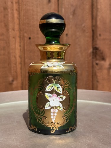 Antique bohemian moser emerald - bohemian,