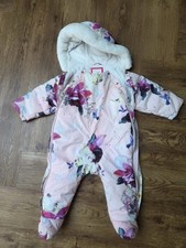 Ted baker pink floral snowsuit - 6-9months