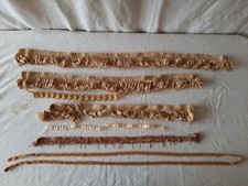 Vintage Retro gold Upholstery cushion shade Tassel Trim Braid Mixed Lot Old Rare