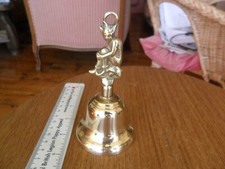 Vintage Brass Bell With Smiling Pixie Imp Elf Top