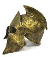  Roman Gold Gladiator Helmet Hat Spartan Soldier Warrior Fancy Dress Deluxe