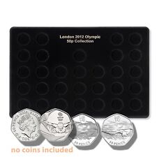 50 PENCE SCHULZ COIN Collection BLACK TRAY / 30 Compartments__50p OLYMPIC 2012