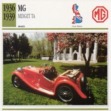 1936-1939 MG Midget TA Sports Classic Car Photo/Info Maxi Card