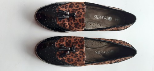 Pavers loafers black leopard - pavers,