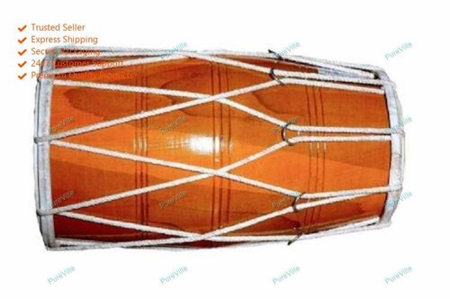 Indian wood dholak folk - wood,