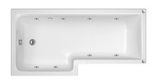 L-Shape Whirlpool Shower Bath