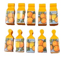 Playmobil 10 Cartons Of Orange Juice Cafes Restaurants Food Drink Shops 💥NEW💥