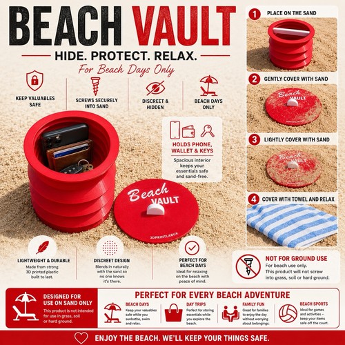 Printed petg hidden beach - 3d,