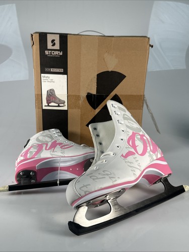 Story white pink ice skates - story, white/pink