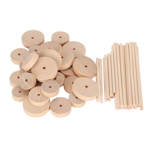 Unfinished wood wheels diy - unfinished,
