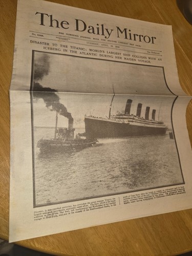 Daily mirror titanic disaster - daily,