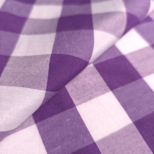 Purple large gingham check - purple,