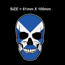 SKULL SCOTLAND SCOTTISH FLAG