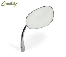 Classic 1952-67 Beetle OE Oval Wing Mirror w/ Curved Arm Chrome Right VW