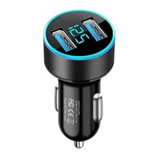 3.1A Dual USB Fast Car Charger Cigarette Lighter Socket Power Adapter