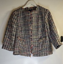 COTTON TRADERS BOUCLE JACKET 3/4 SLEEVES SIZE 14 - VGC - Lovely Jacket 