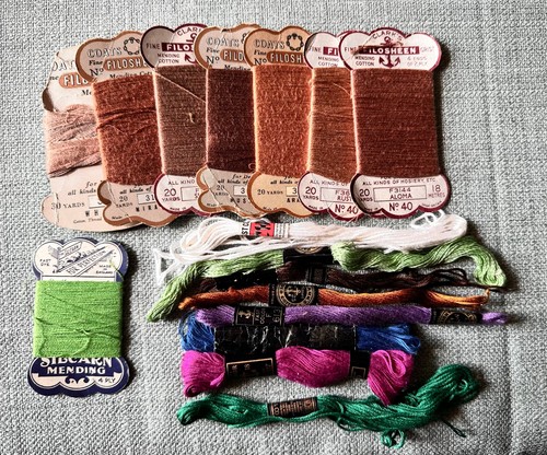 Vintage darning mending - darning,