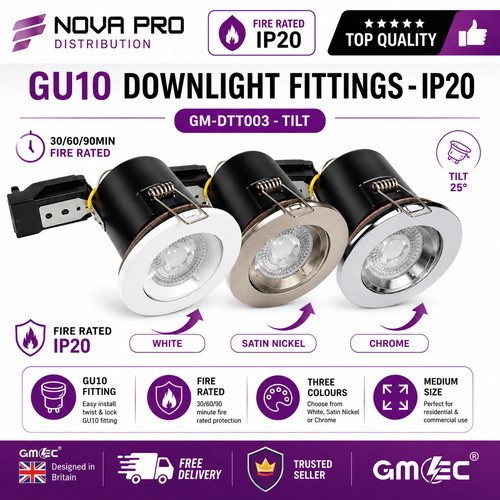 Gu10 downlight tilt fittings - gu10,