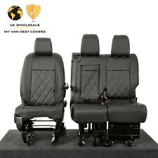 PEUGEOT EXPERT FRONT SEAT COVERS LEATHERETTE (2016 ONWARDS) BLACK 952