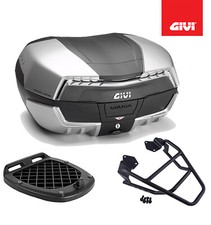 GIVI Black Top Case Kit V58NT + Plate Yamaha XT 1200Z Super Tenere 2013