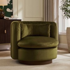 Dusk Daisy Round Accent Chair Armchair Rich Green RRP £249