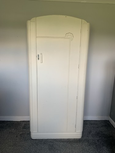 Vintage wooden single wardrobe - single,
