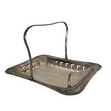 Yeoman Silver Plated on Brass Vintage Bread After Dinner Sweet Biscuit Basket