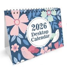 2026 Calendar Desk Calendar 2025 Monthly Desktop Calendar Standing Flip Calendar