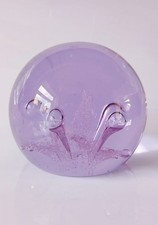 Caithness Moon Flower Purple Paperweight