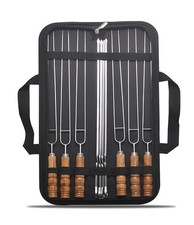 10Pcs Grilling Kabob Skewers Stainless Steel Shish Kebob Sticks for Sausages