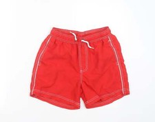 URBAN SPIRIT Mens Red Polyester Blend Bermuda Shorts Size S Reg swim