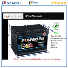 AGM Car Battery fits CHEVROLET