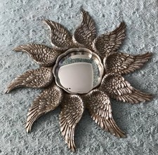 Angel Wings Mirror In Distressed Silver Finish Can Be Used As Table Centrepiece
