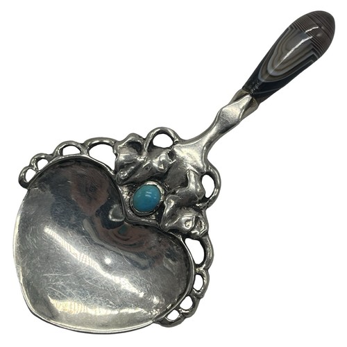 Unusual agate handled - agate, caddy