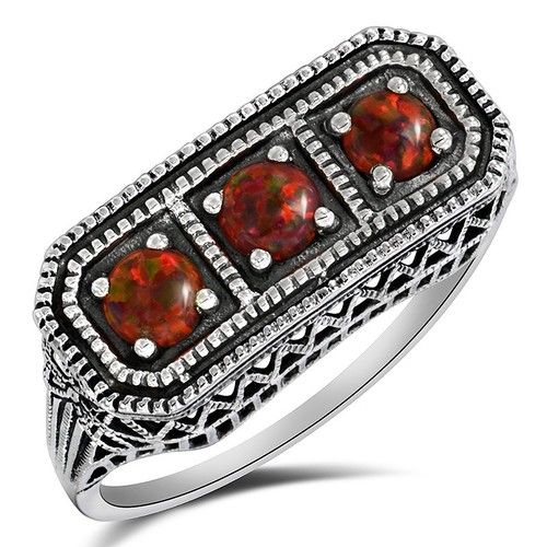 1ct red fire opal 925 - fire,