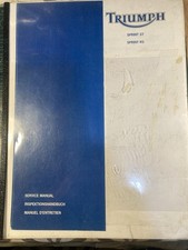 Triumph motorcycle Sprint RS and ST Service Manual 1998 to 2004