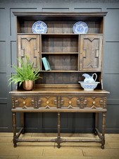 Antique oak welsh dresser - oak,