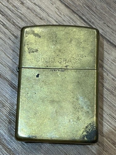 Vintage solid brass - solid, zippo