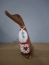 DCUK DUCK-  BAKER DUCK Named JOAN Wooden Duckling Gift 18cm NEW