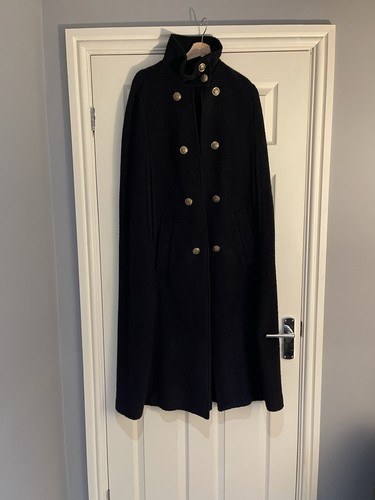 Zara wool blend military - military, black