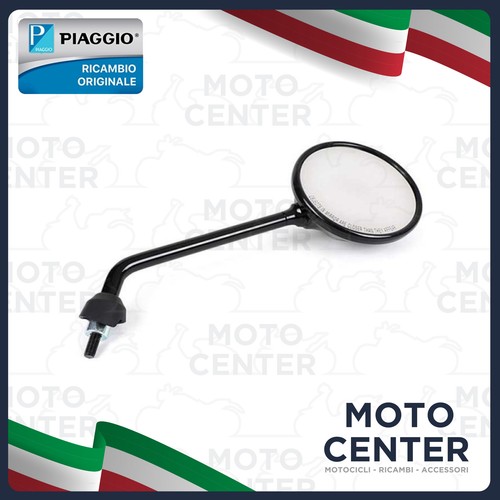 Mirror shiny black piaggio - mirror,