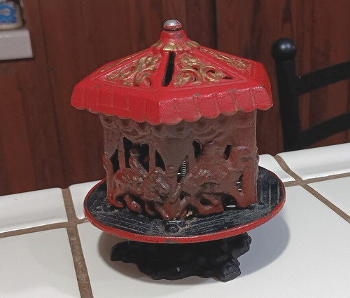 Antique spinning carousel - antique,