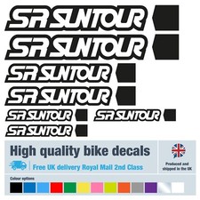 SR Suntour bike decals labels with free bike protection (22 pack) - 20 colours